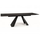 Стол обеденный SIGNAL SALVADORE Ceramic Sahara Noir черный/черный мат 160-240/90